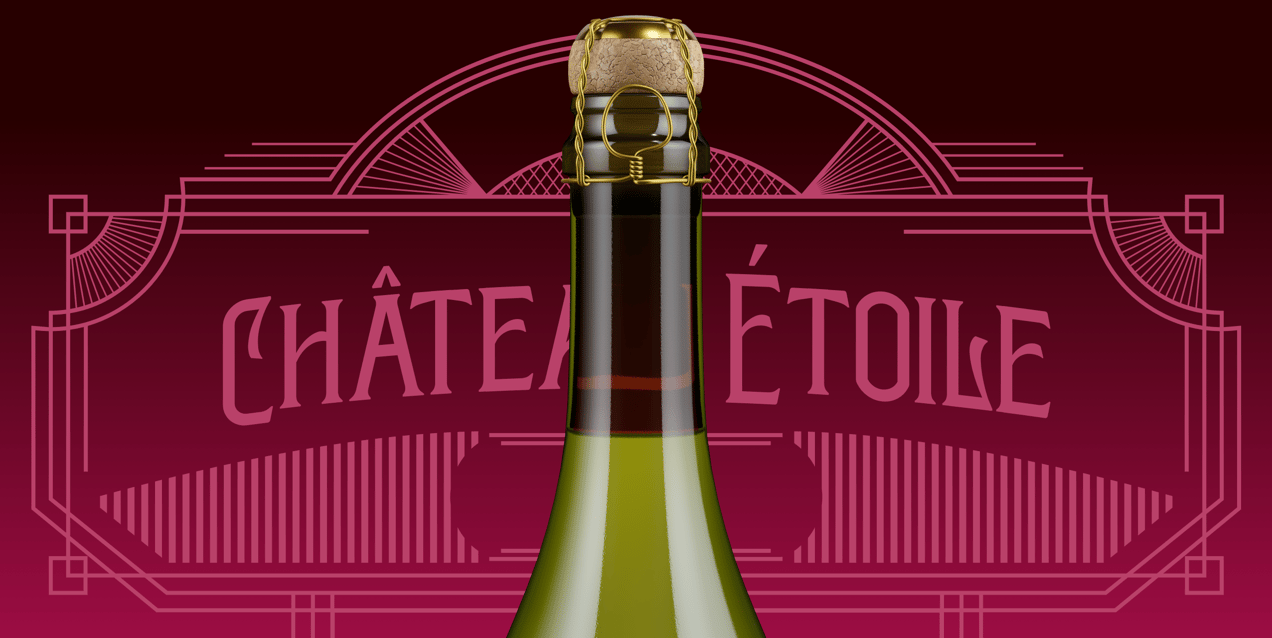 Champagne Bottle 3D mockup. Create presentations using Online Mockup Generator.