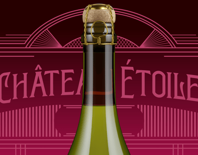 Champagne Bottle 3D mockup. Create presentations using Online Mockup Generator.