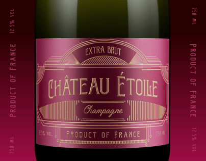 Champagne Bottle 3D mockup. Create presentations using Online Mockup Generator.