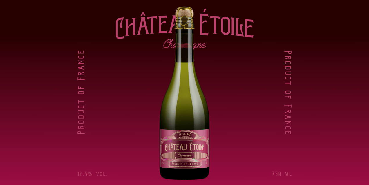ProVisual — Champagne Bottle Mockup 3D mockup