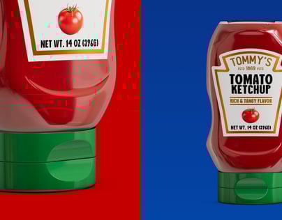 Sauce Bottle  3D mockup. Create presentations using Online Mockup Generator.
