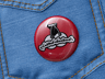 Pin Badge 3D mockup. Create presentations using Online Mockup Generator.