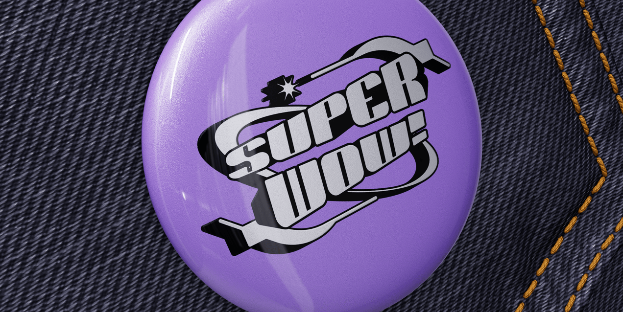 Pin Badge 3D mockup. Create presentations using Online Mockup Generator.