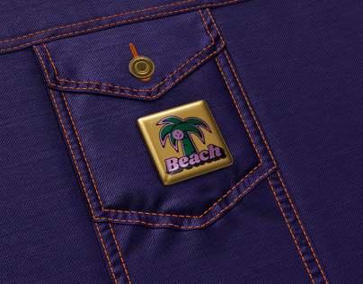 Pin Badge 3D mockup. Create presentations using Online Mockup Generator.