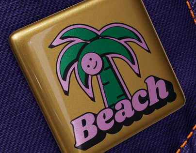 Pin Badge 3D mockup. Create presentations using Online Mockup Generator.