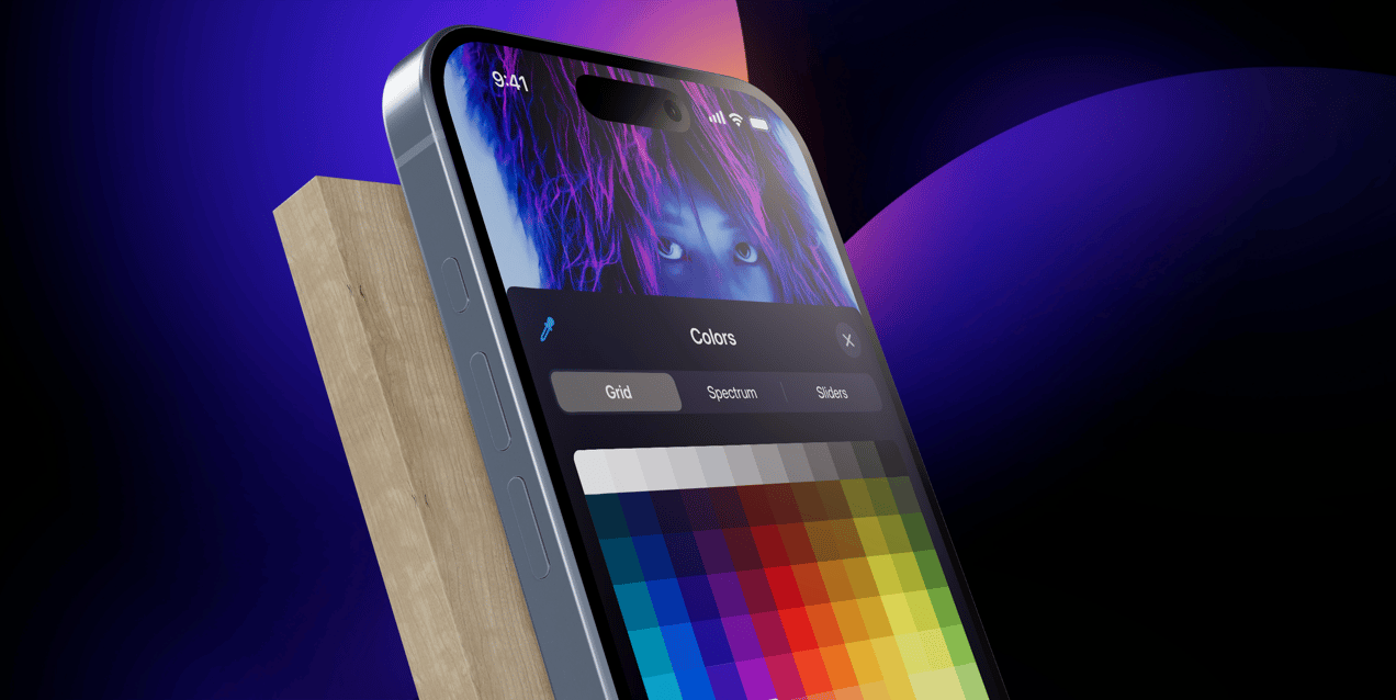 iPhone 15 Pro 3D mockup. Create presentations using Online Mockup Generator.