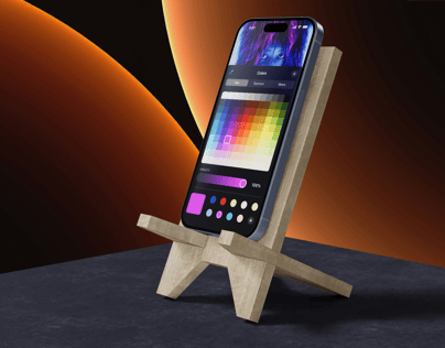 iPhone 15 Pro 3D mockup. Create presentations using Online Mockup Generator.