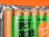 6 Sausages Pack 3D mockup. Create presentations using Online Mockup Generator.