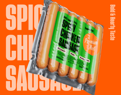 6 Sausages Pack 3D mockup. Create presentations using Online Mockup Generator.