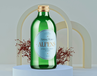 Bottle 3D mockup. Create presentations using Online Mockup Generator.