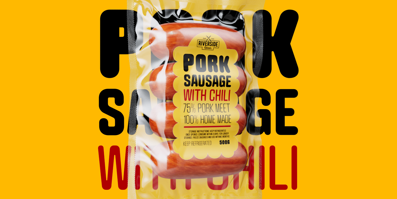 ProVisual — 4 Sausages Pack Mockup 3D mockup