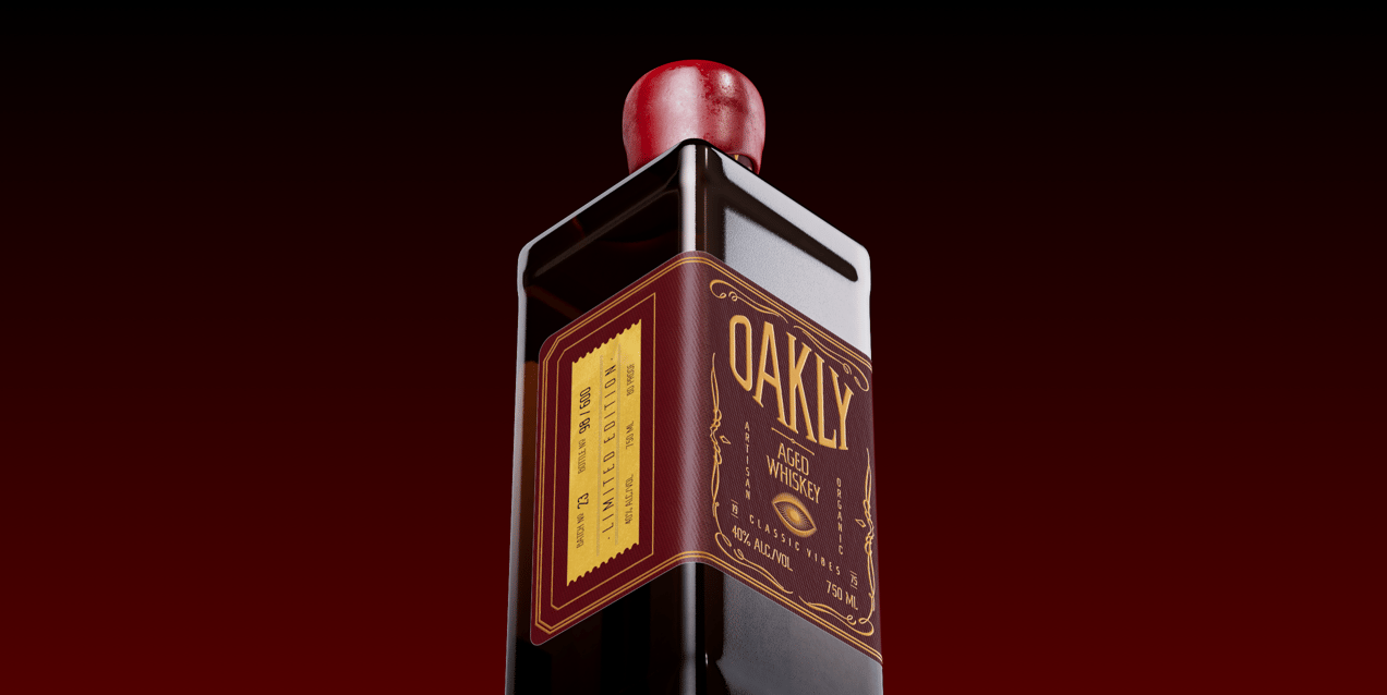 Bottle 3D mockup. Create presentations using Online Mockup Generator.