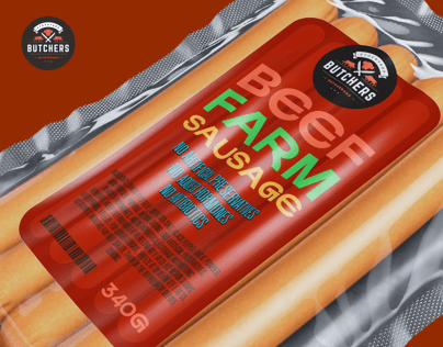 5 Sausages Pack 3D mockup. Create presentations using Online Mockup Generator.
