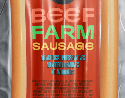 5 Sausages Pack 3D mockup. Create presentations using Online Mockup Generator.