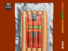 5 Sausages Pack 3D mockup. Create presentations using Online Mockup Generator.