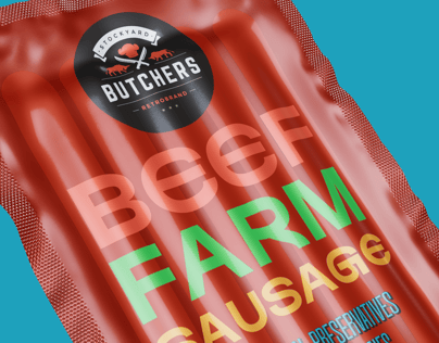 5 Sausages Pack 3D mockup. Create presentations using Online Mockup Generator.