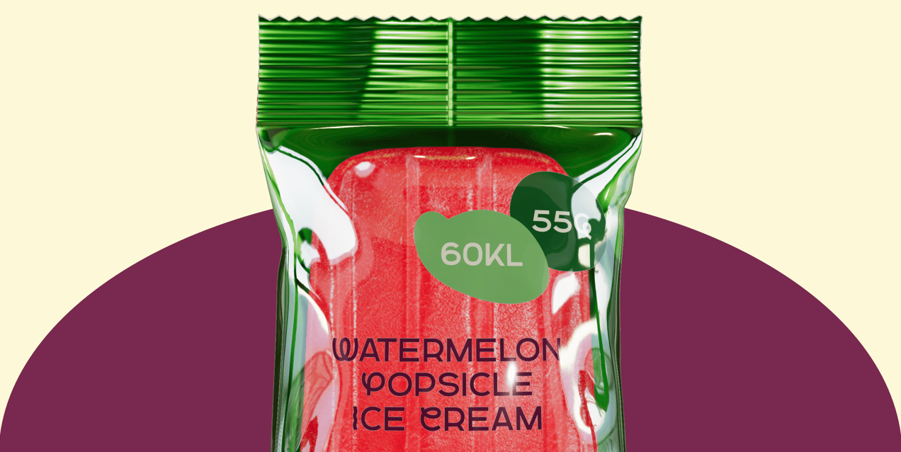 ProVisual — Watermelon Popsicle Ice Cream Package 3D mockup