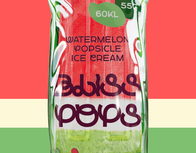 ProVisual — Watermelon Popsicle Ice Cream Package 3D mockup