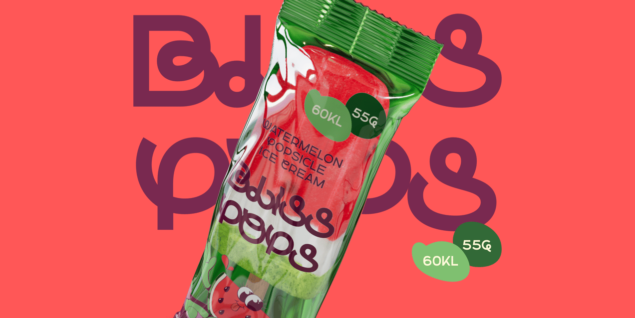 ProVisual — Watermelon Popsicle Ice Cream Package 3D mockup