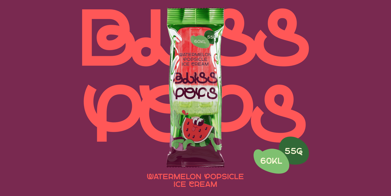 ProVisual — Watermelon Popsicle Ice Cream Package 3D mockup