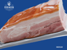 Bacon Pack Free Gift Box 3D mockup. Create presentations using Online Mockup Generator.