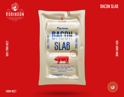 Bacon Pack Free Gift Box 3D mockup. Create presentations using Online Mockup Generator.