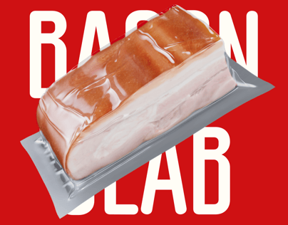 Bacon Pack Free Gift Box 3D mockup. Create presentations using Online Mockup Generator.