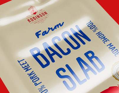 Bacon Pack Free Gift Box 3D mockup. Create presentations using Online Mockup Generator.