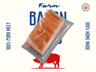 Bacon Pack Free Gift Box 3D mockup. Create presentations using Online Mockup Generator.