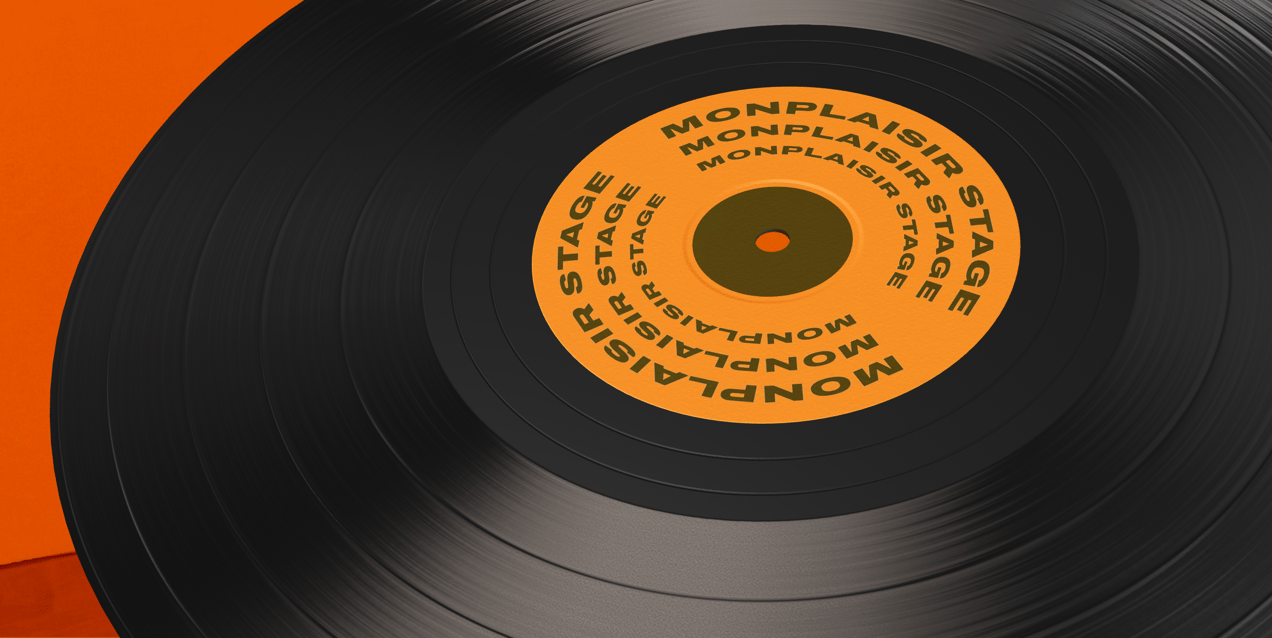 Vinyl Record 3D mockup. Create presentations using Online Mockup Generator.