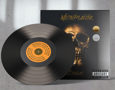 Vinyl Record 3D mockup. Create presentations using Online Mockup Generator.