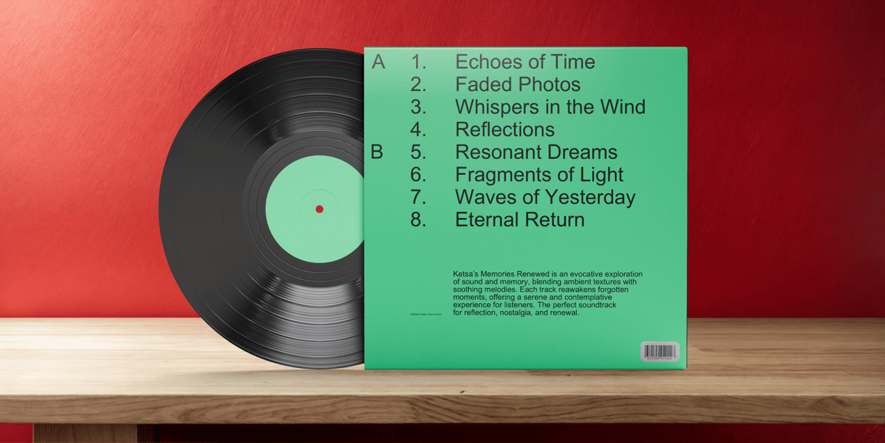 Vinyl Record 3D mockup. Create presentations using Online Mockup Generator.