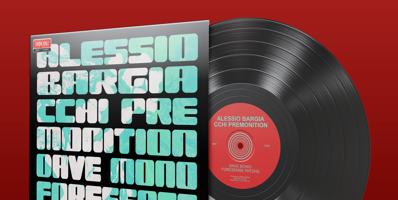 Vinyl Record 3D mockup. Create presentations using Online Mockup Generator.