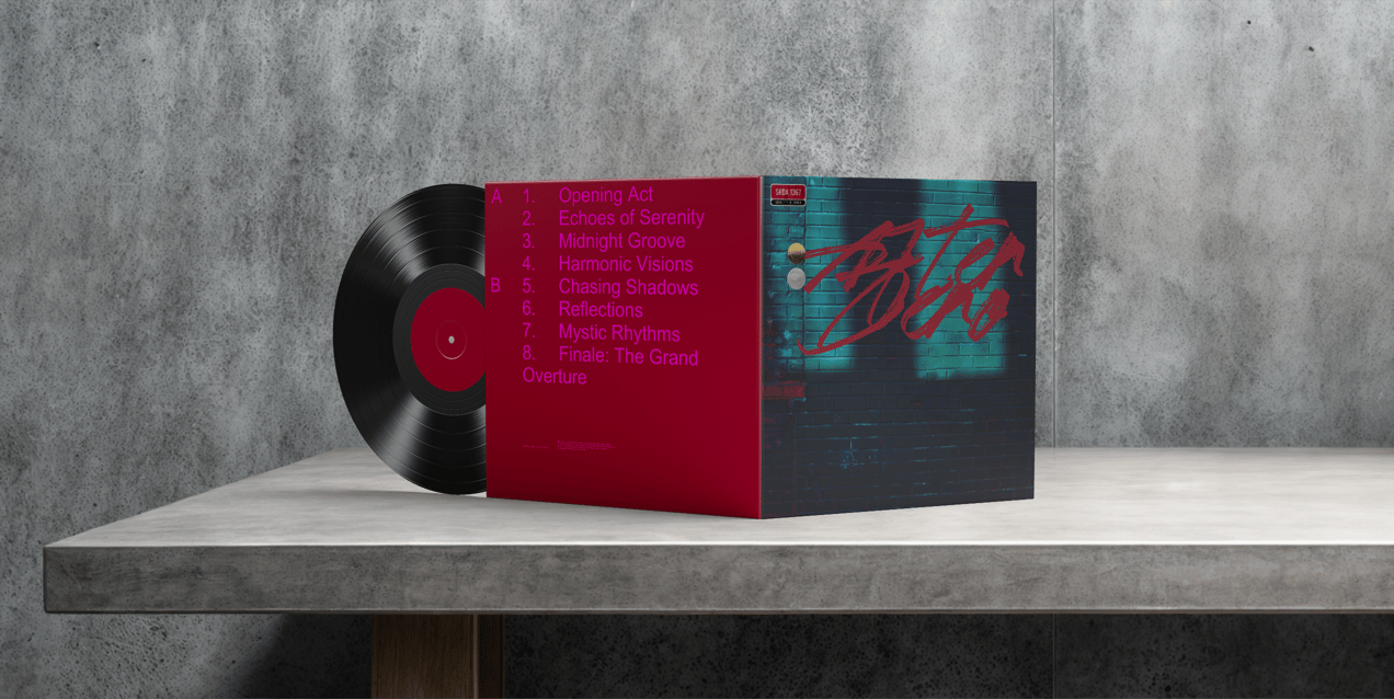 Vinyl Record 3D mockup. Create presentations using Online Mockup Generator.