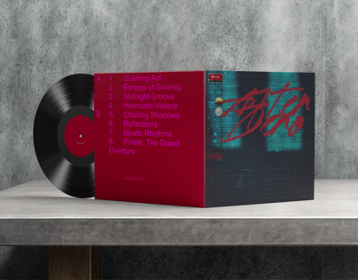 Vinyl Record 3D mockup. Create presentations using Online Mockup Generator.