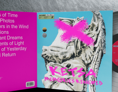 Vinyl Record 3D mockup. Create presentations using Online Mockup Generator.