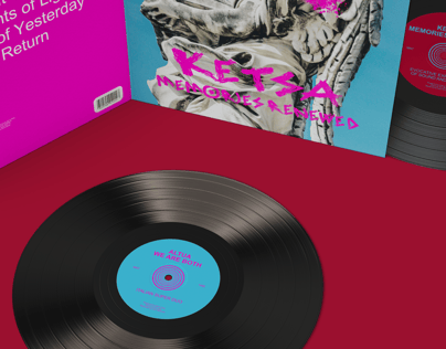 Vinyl Record 3D mockup. Create presentations using Online Mockup Generator.