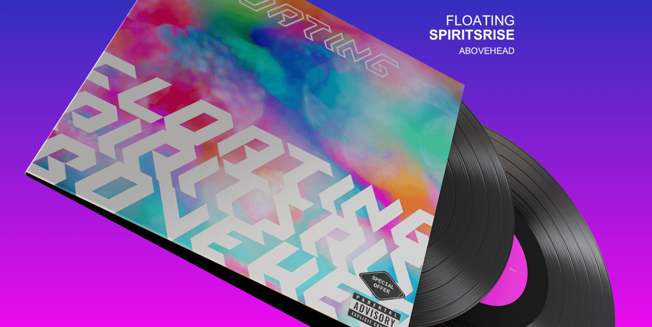Vinyl Record 3D mockup. Create presentations using Online Mockup Generator.