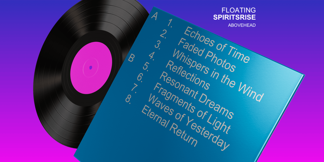 Vinyl Record 3D mockup. Create presentations using Online Mockup Generator.