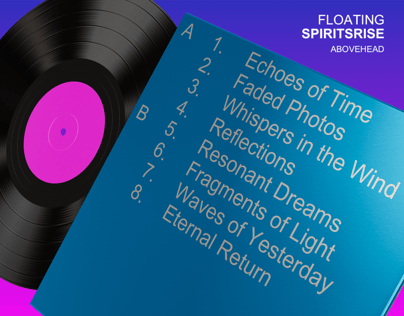 Vinyl Record 3D mockup. Create presentations using Online Mockup Generator.