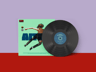 Vinyl Record 3D mockup. Create presentations using Online Mockup Generator.