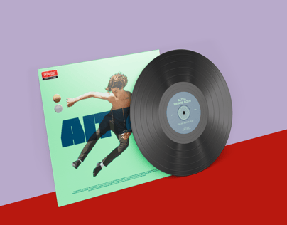 Vinyl Record 3D mockup. Create presentations using Online Mockup Generator.