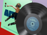 Vinyl Record 3D mockup. Create presentations using Online Mockup Generator.