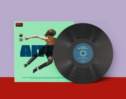 Vinyl Record 3D mockup. Create presentations using Online Mockup Generator.