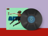 Vinyl Record 3D mockup. Create presentations using Online Mockup Generator.