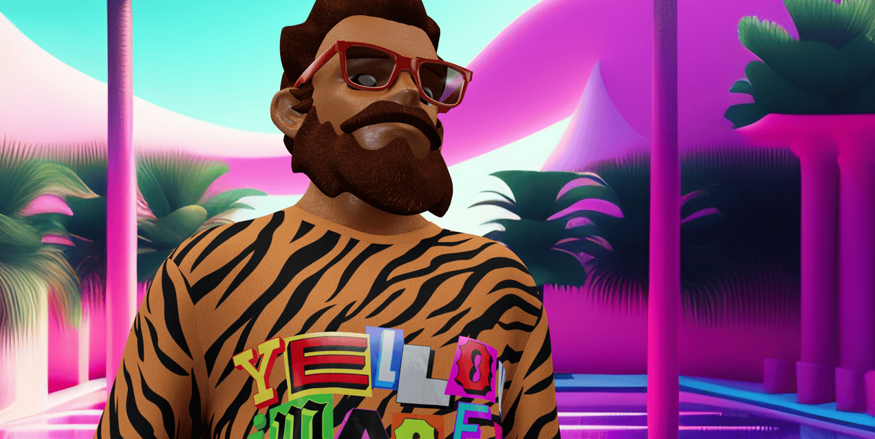 ProVisual —  Stylized Male Character with Beard & Sunglasses 3D mockup and 3D model - try it now and get yours today