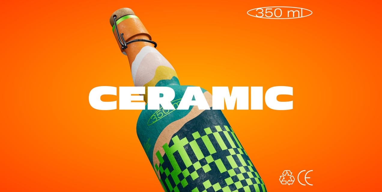 ProVisual — Ceramic Bottle with Swing Top 3D mockup
