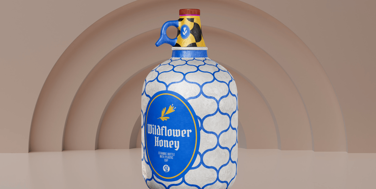 ProVisual —  Ceramic Bottle with Plastic Cap 3D mockup and 3D model - create your perfect project online