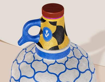 ProVisual —  Ceramic Bottle with Plastic Cap 3D mockup and 3D model - create your perfect project online