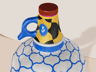 ProVisual —  Ceramic Bottle with Plastic Cap 3D mockup and 3D model - create your perfect project online